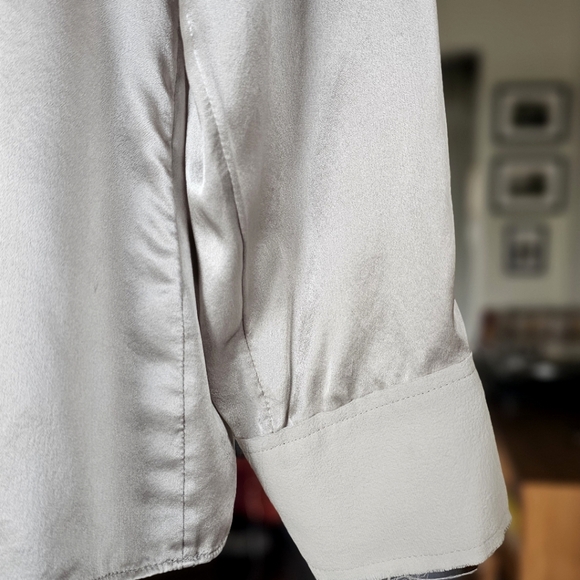 Banana Republic Band Collar Silk Blouse - Picture 3 of 7